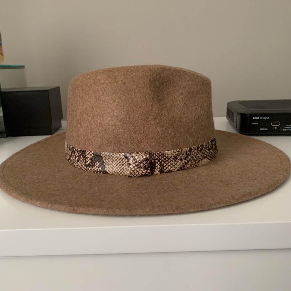 Treasure & Bond Snakeskin Trim Wool Panama Hat
